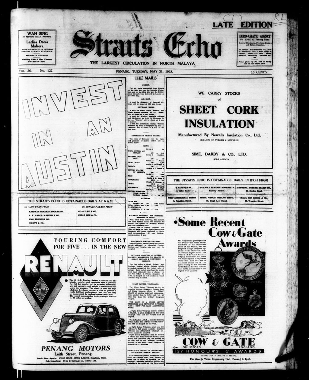 Miniature of Straits Echo 31 May 1938