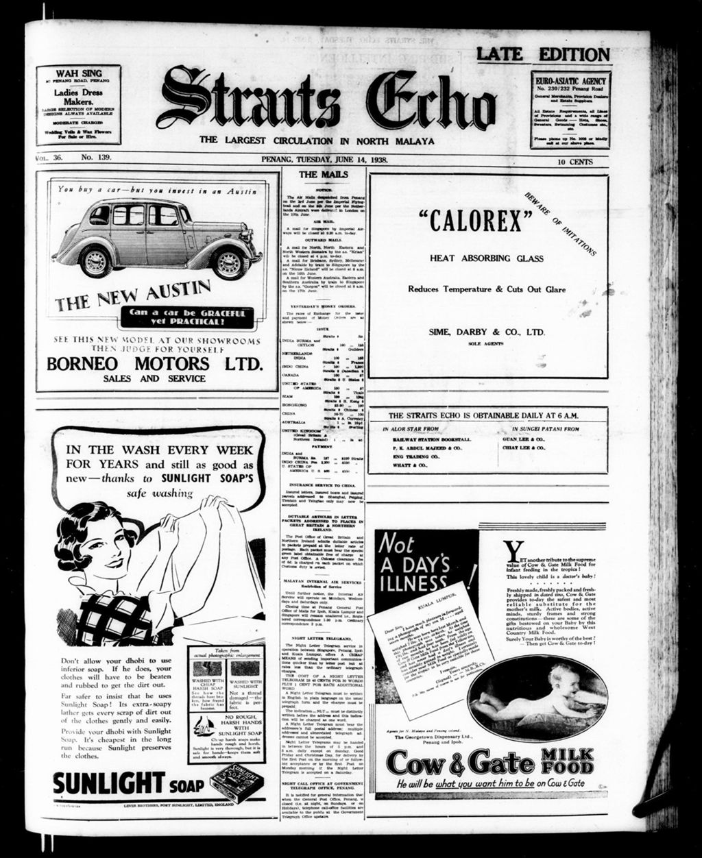 Miniature of Straits Echo 14 June 1938