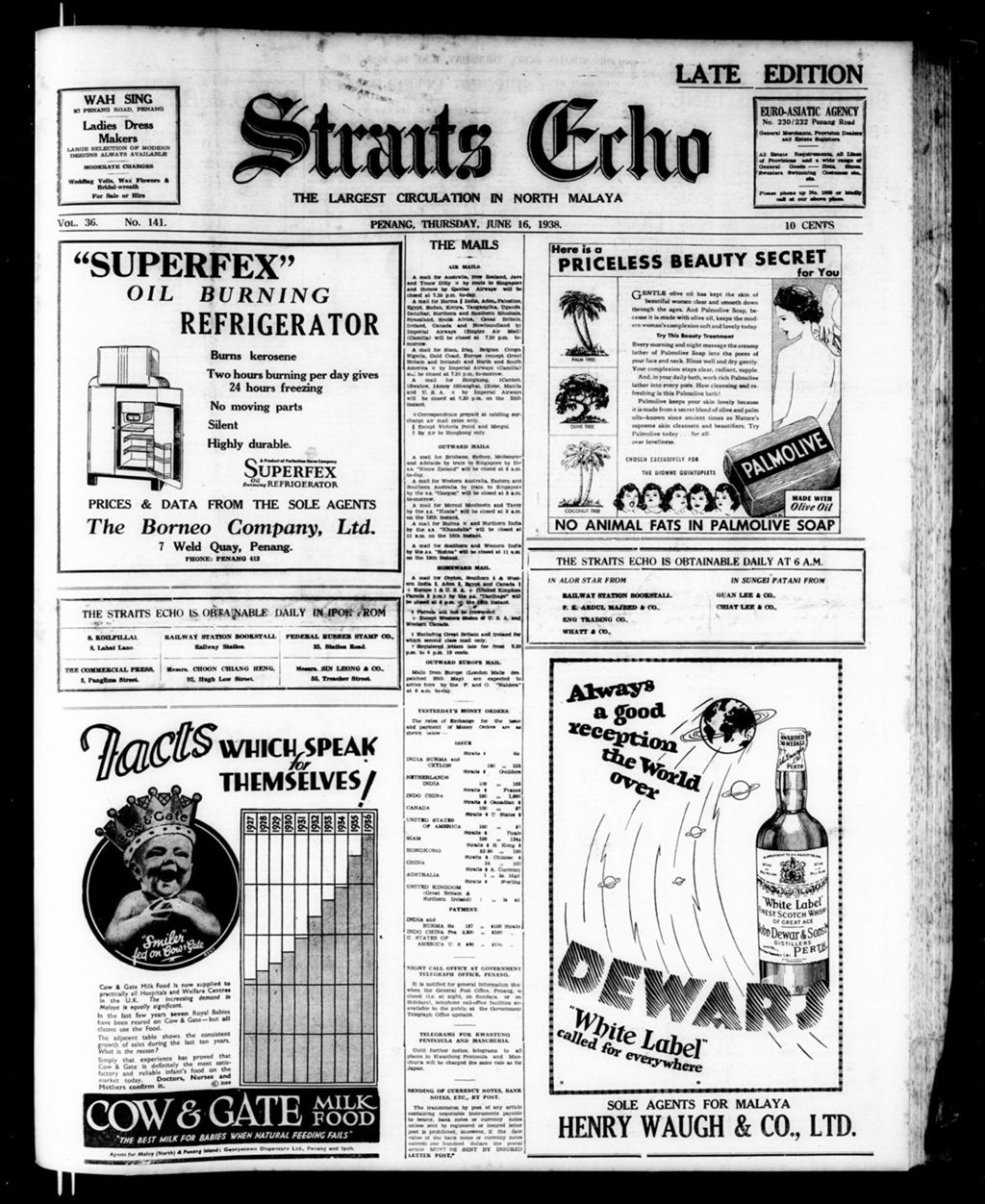 Miniature of Straits Echo 16 June 1938