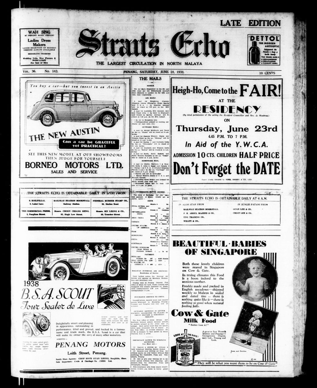 Miniature of Straits Echo 18 June 1938