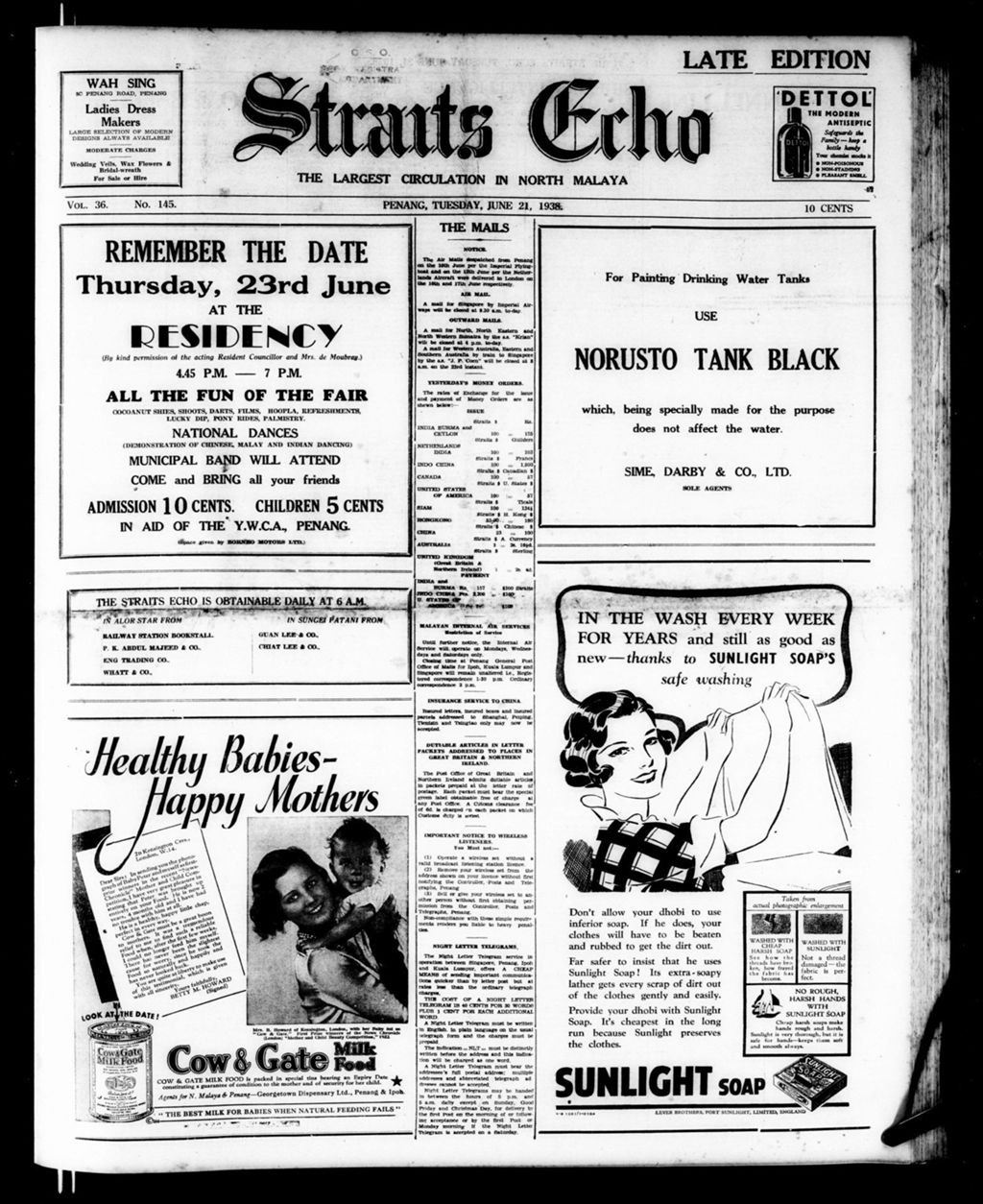 Miniature of Straits Echo 21 June 1938