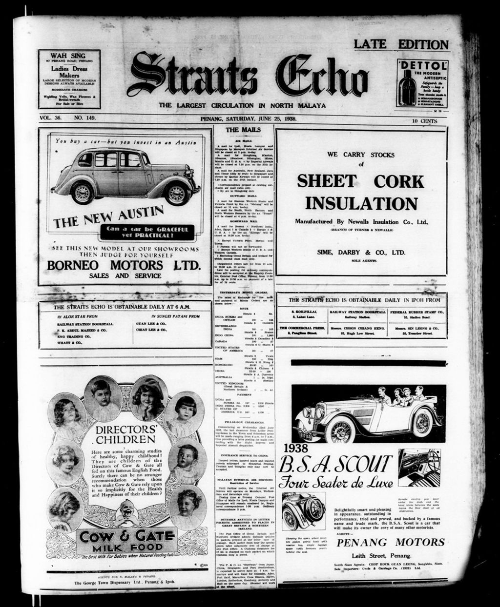 Miniature of Straits Echo 25 June 1938