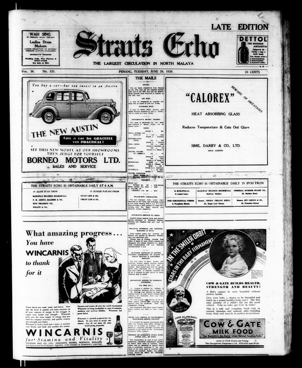 Miniature of Straits Echo 28 June 1938