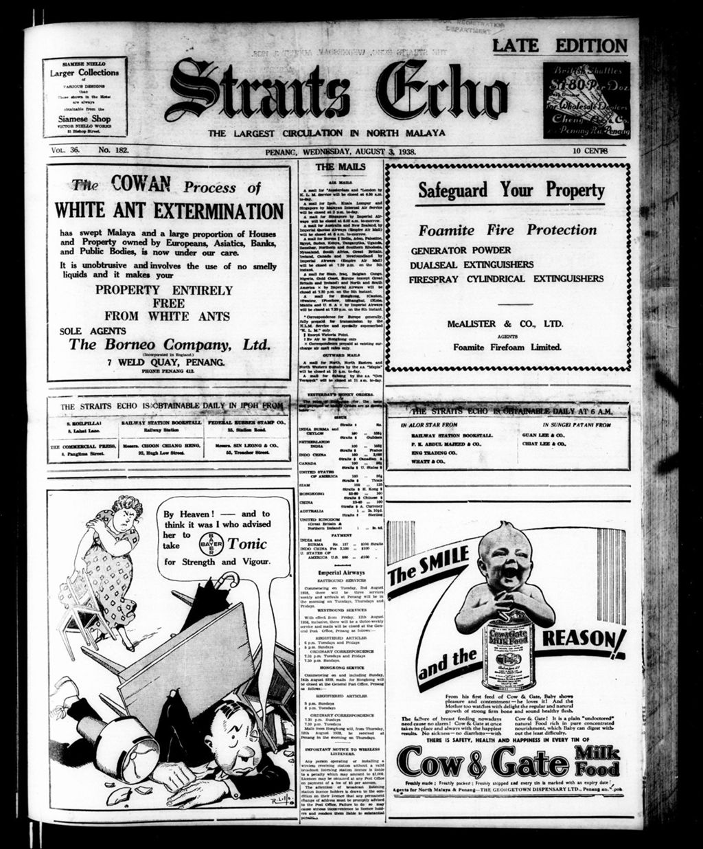 Miniature of Straits Echo 03 August 1938