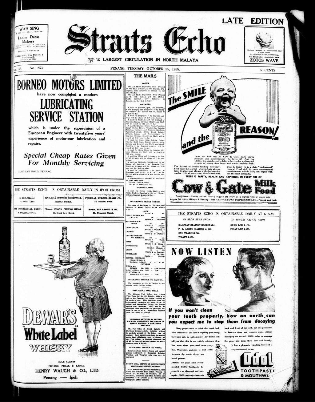 Miniature of Straits Echo 25 October 1938