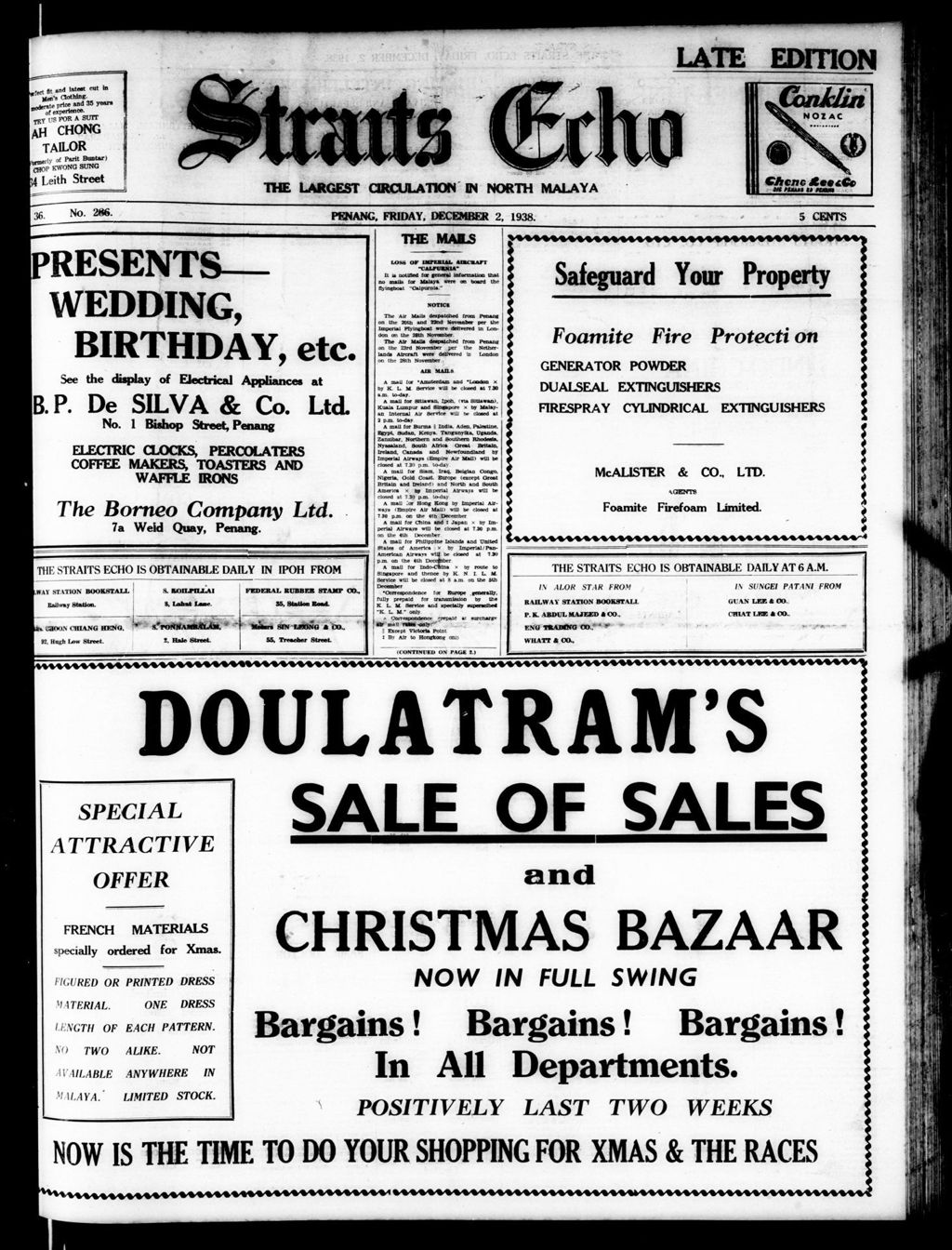 Miniature of Straits Echo 02 December 1938