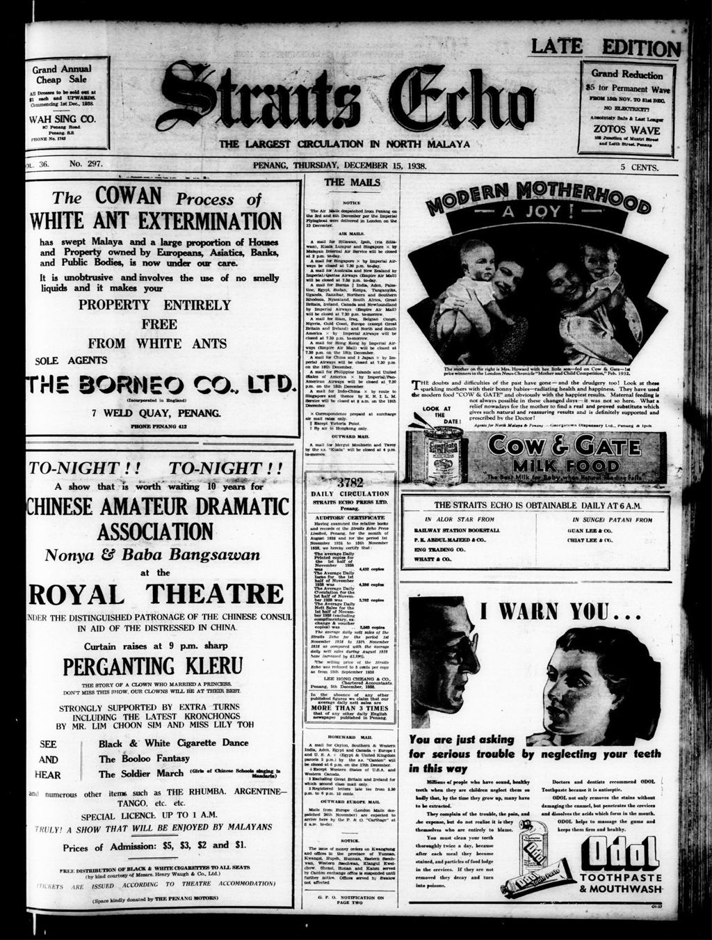 Miniature of Straits Echo 15 December 1938