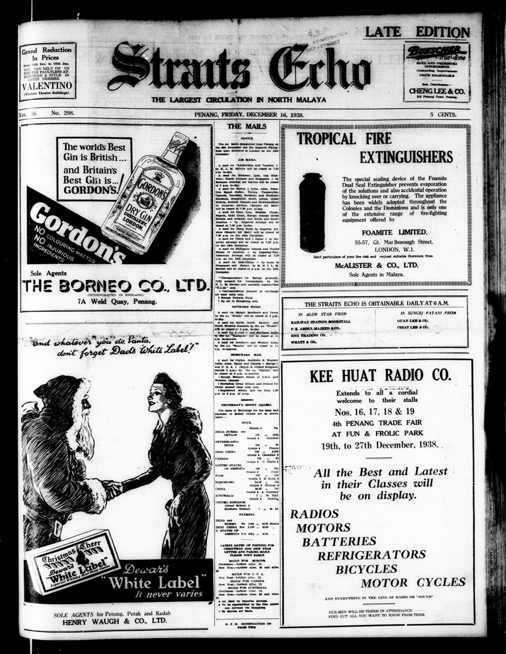 Miniature of Straits Echo 16 December 1938