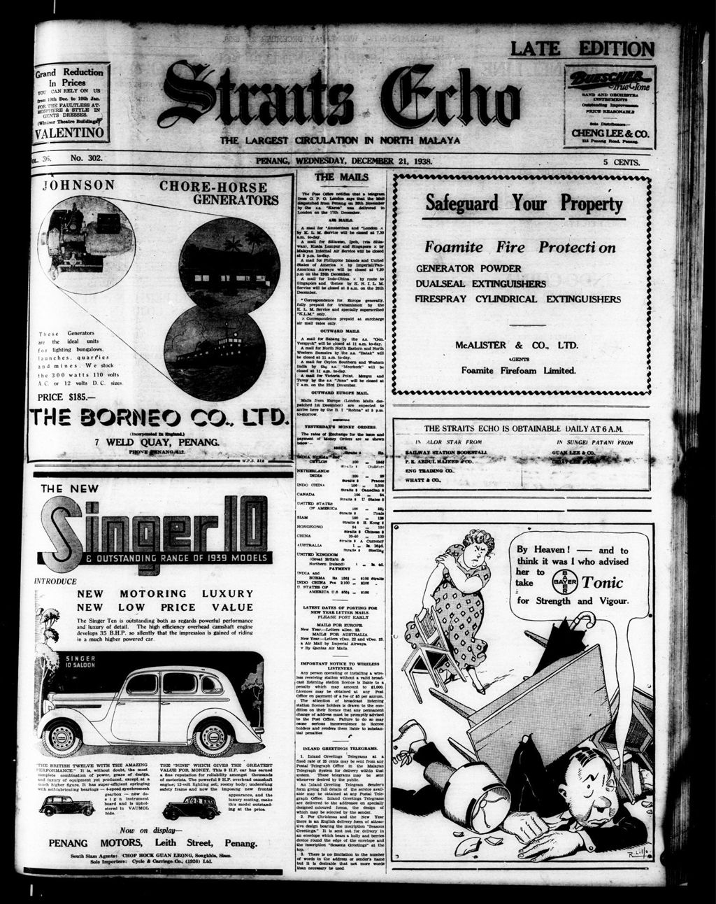 Miniature of Straits Echo 21 December 1938