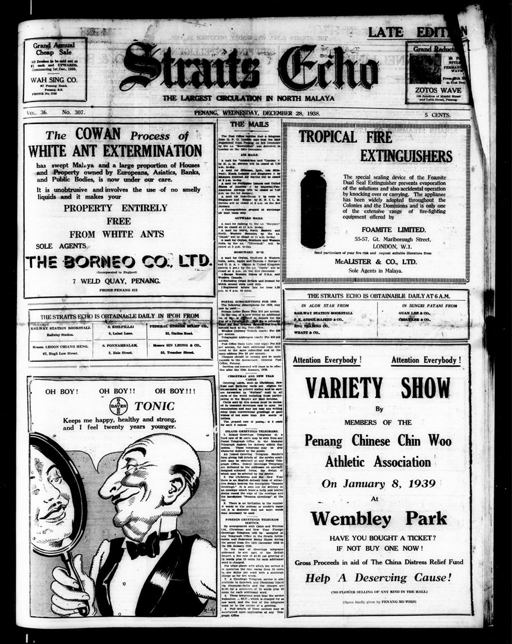 Miniature of Straits Echo 28 December 1938