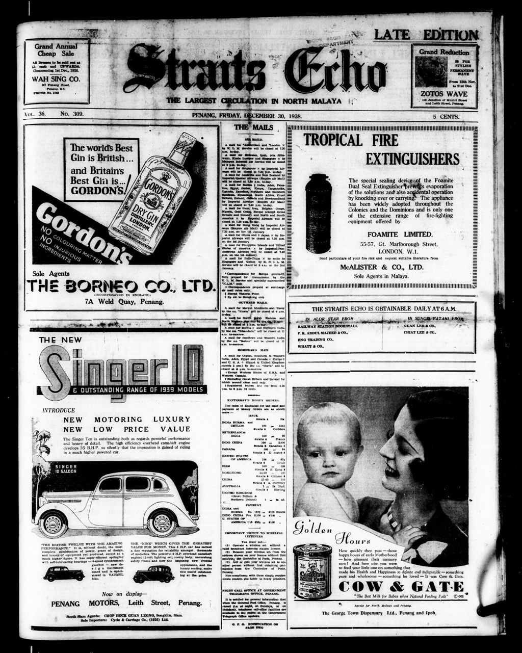 Miniature of Straits Echo 30 December 1938